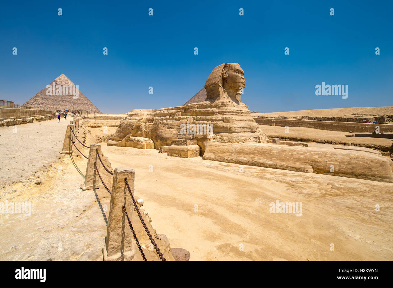 Cairo, Egypt the Great Sphinx of Giza standing tall with the Great