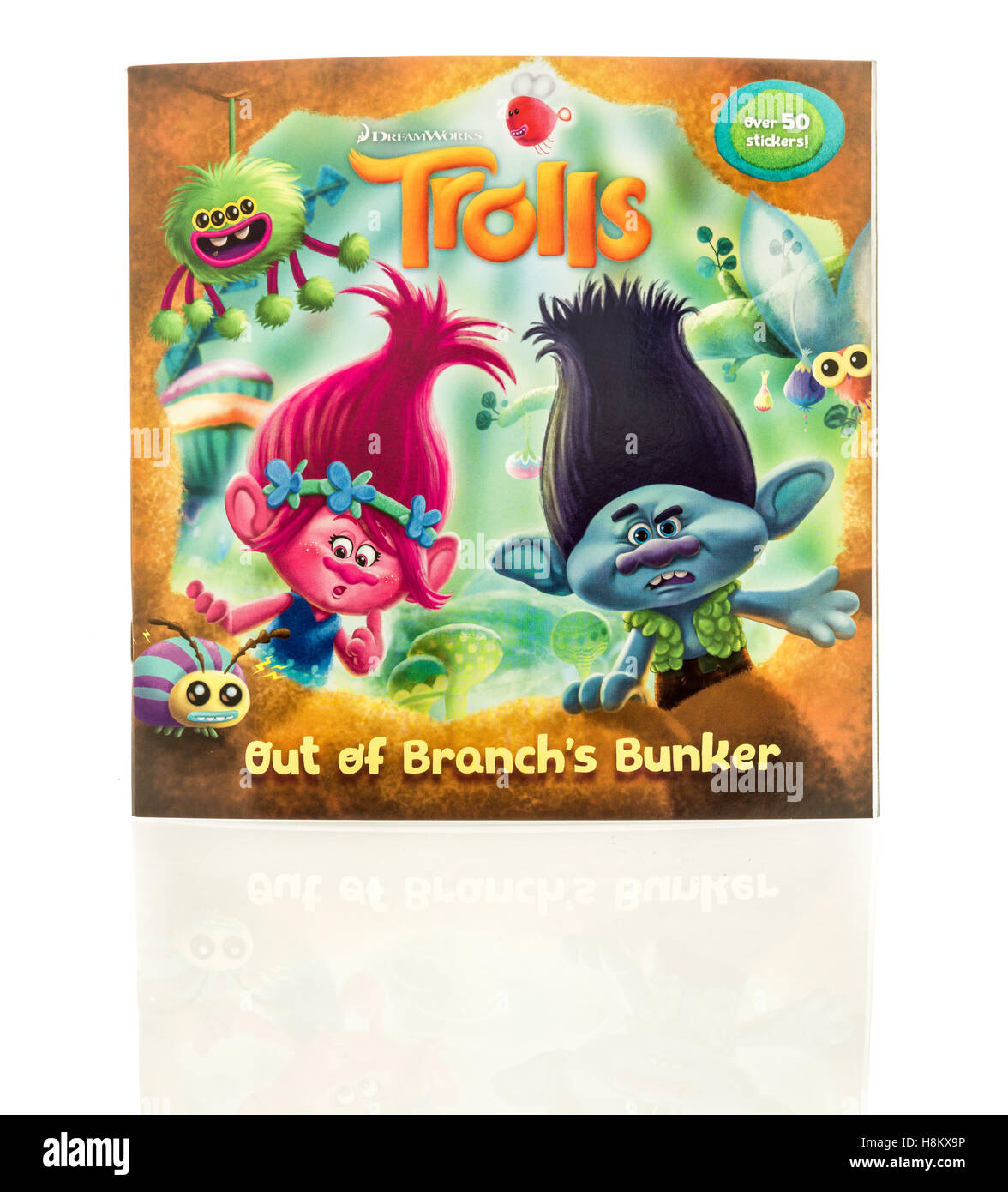 Winneconne, WI - 13 November 2016: Trolls book for kids on an isolated background. Stock Photo