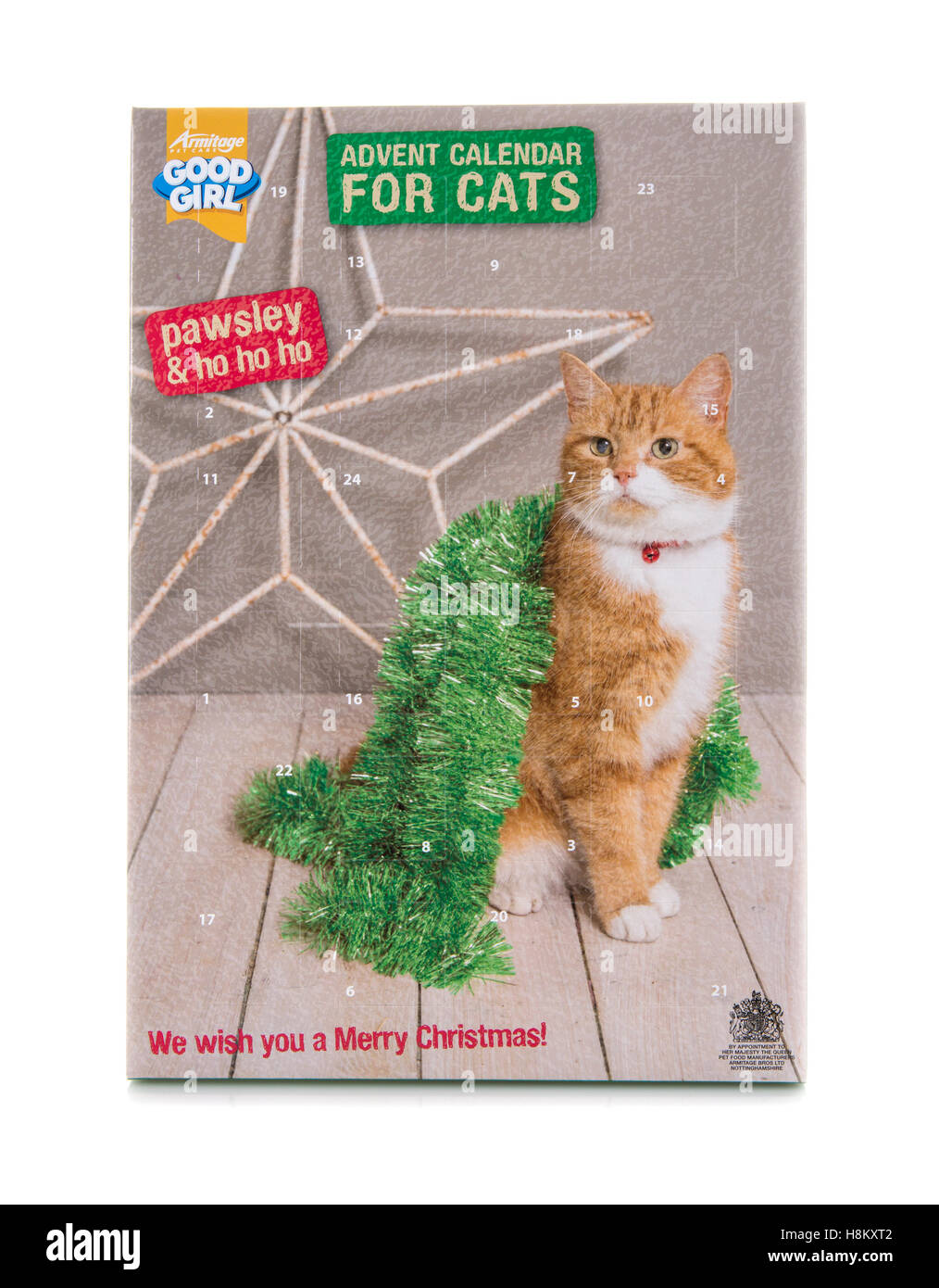 Good Girl Advent Calendar for Cats Stock Photo