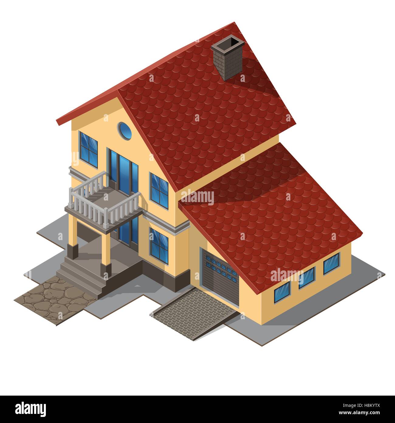 American Cottage, Small Wooden House Stock Vector Image & Art - Alamy