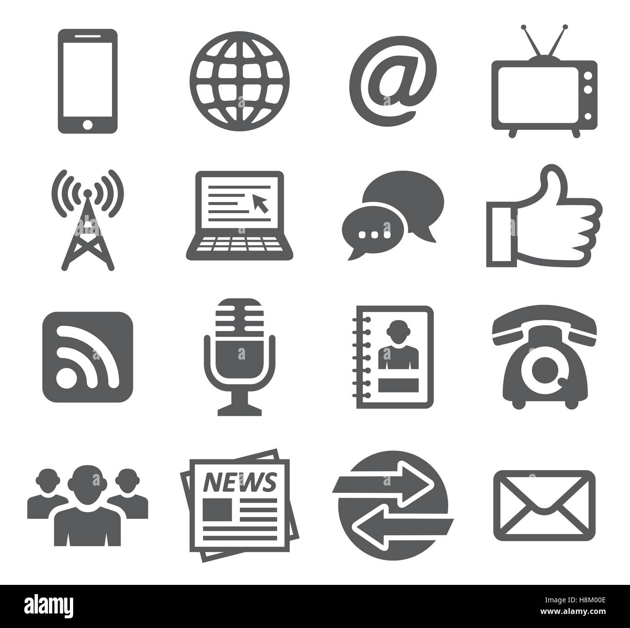 Communication icons Stock Vector