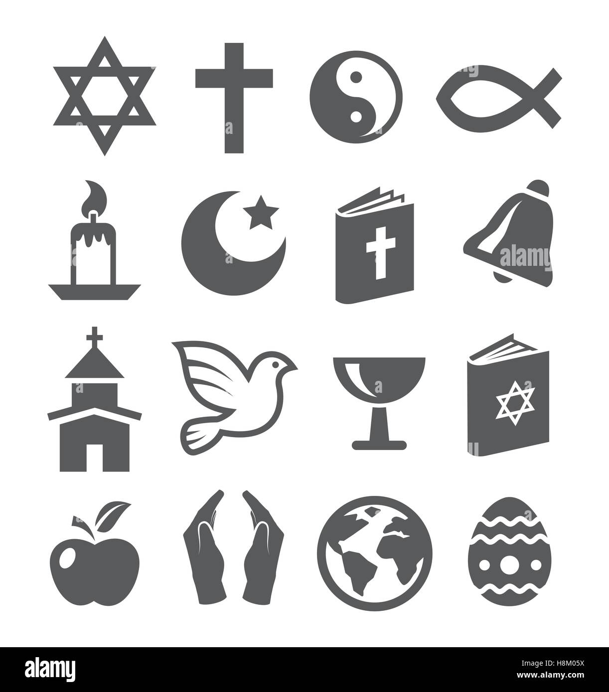 Religion Icons Stock Vector