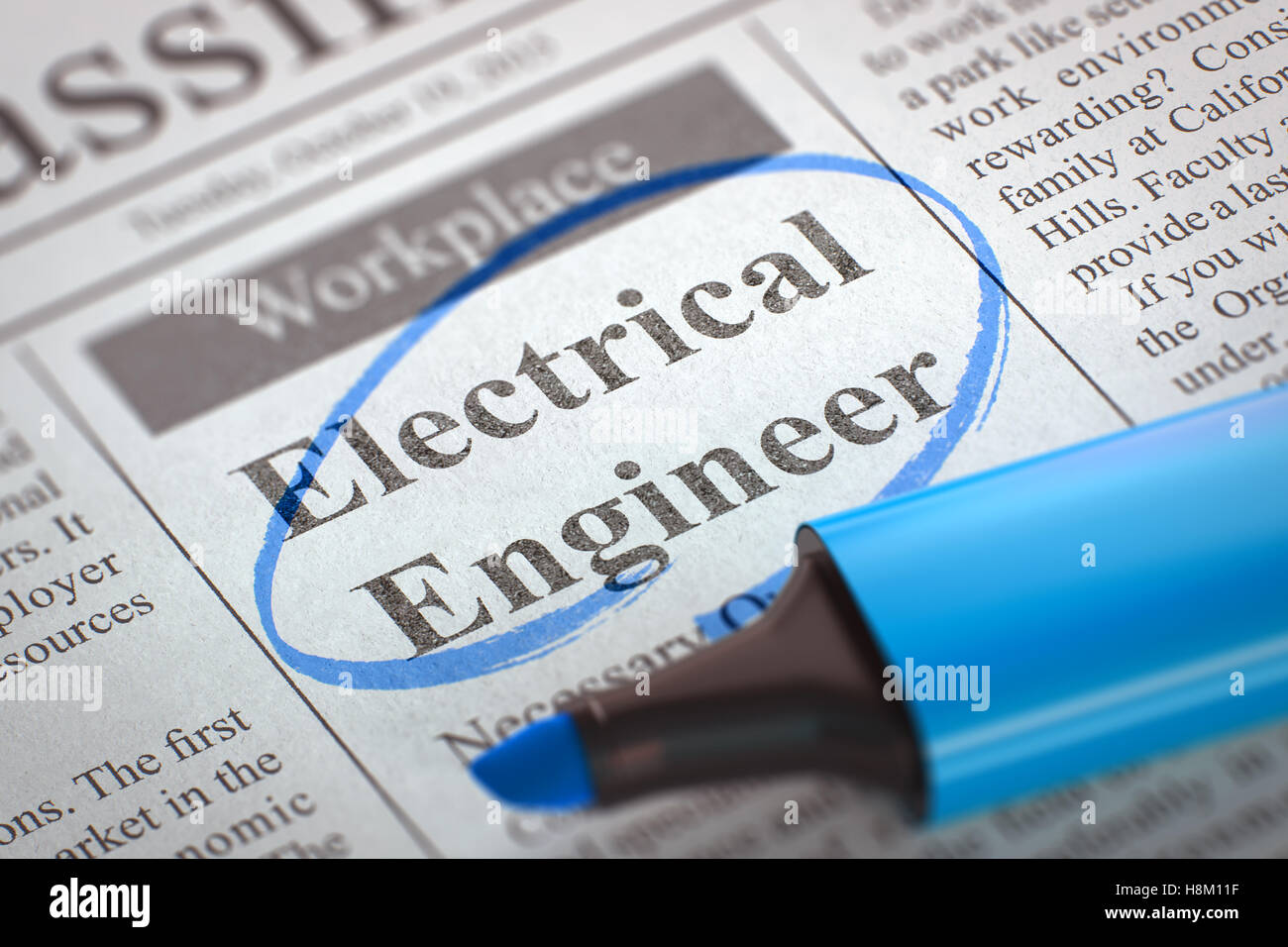 Job Opening Electrical Engineer. 3D Stock Photo Alamy