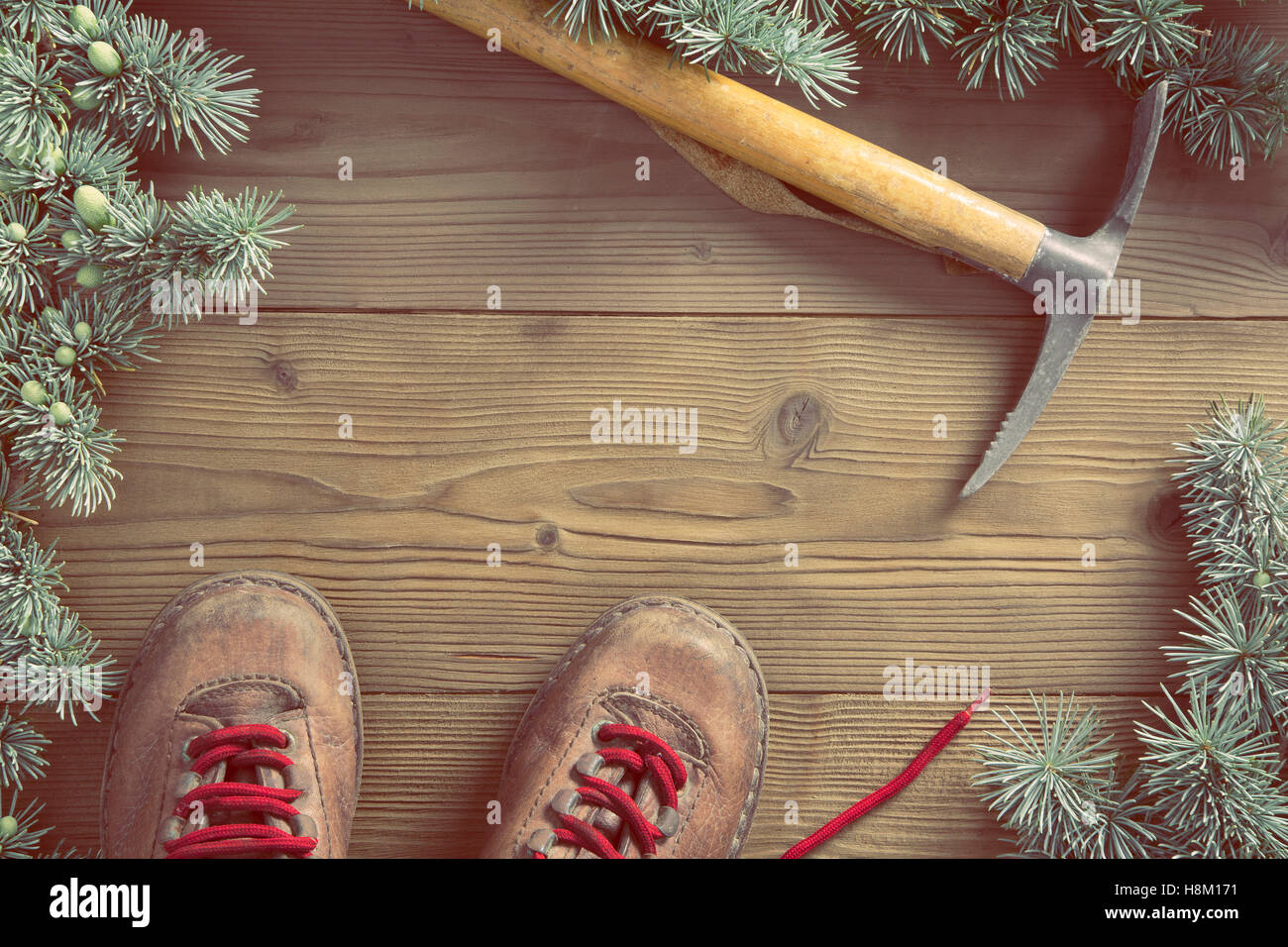 Vintage mountaineering equipment hires stock photography and images