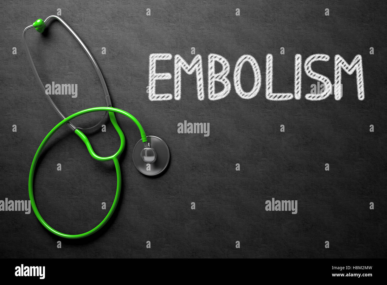 Embolism Handwritten on Chalkboard. 3D Illustration. Stock Photo