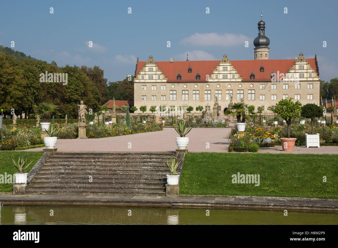 Weikersheim Palace and garden Stock Photo