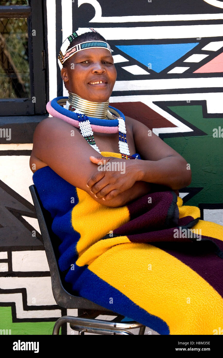 people of ndebele tribe in south africa Stock Photo