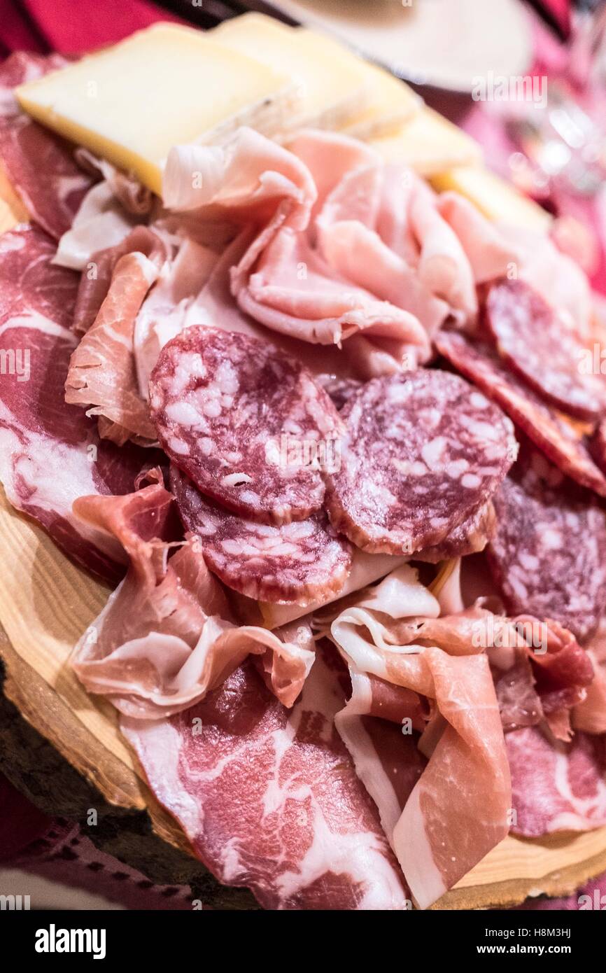 Italian tagliere salumi misti Stock Photo - Alamy