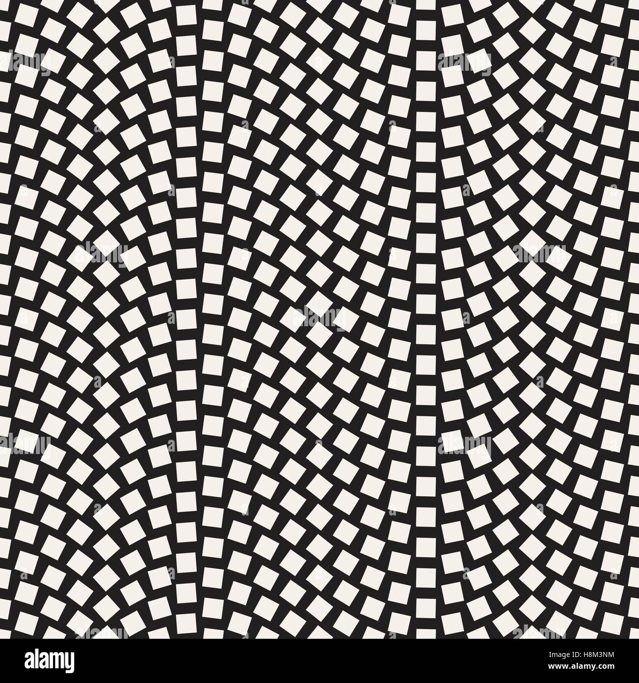 Vector Seamless Black and White Mosaic Squares Pattern. Abstract ...