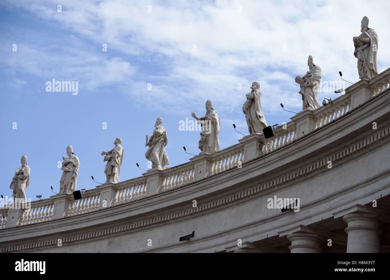 The surrounding areas of the Vatican church in Rome, Italy are