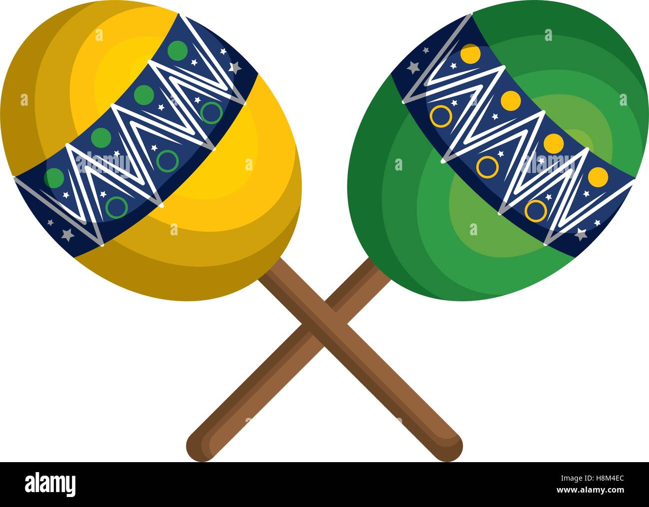 brazilian maracas culture icon vector illustration design Stock Vector