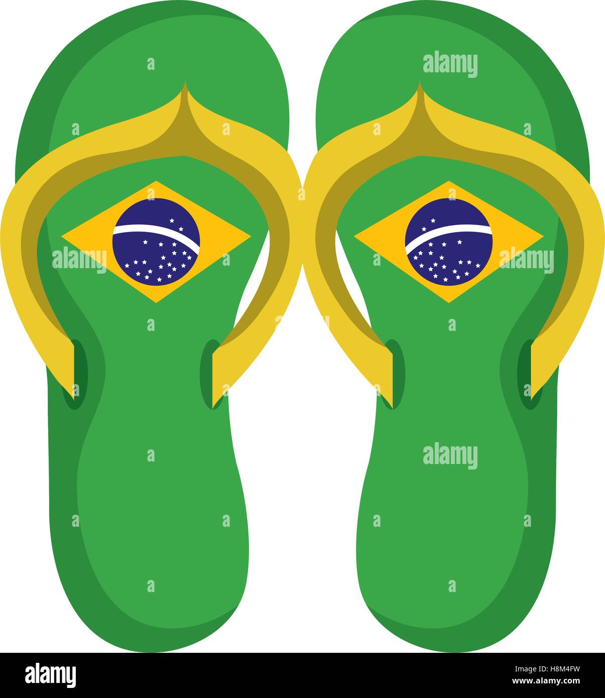flip flops brazil culture vector illustration design Stock Vector Image ...