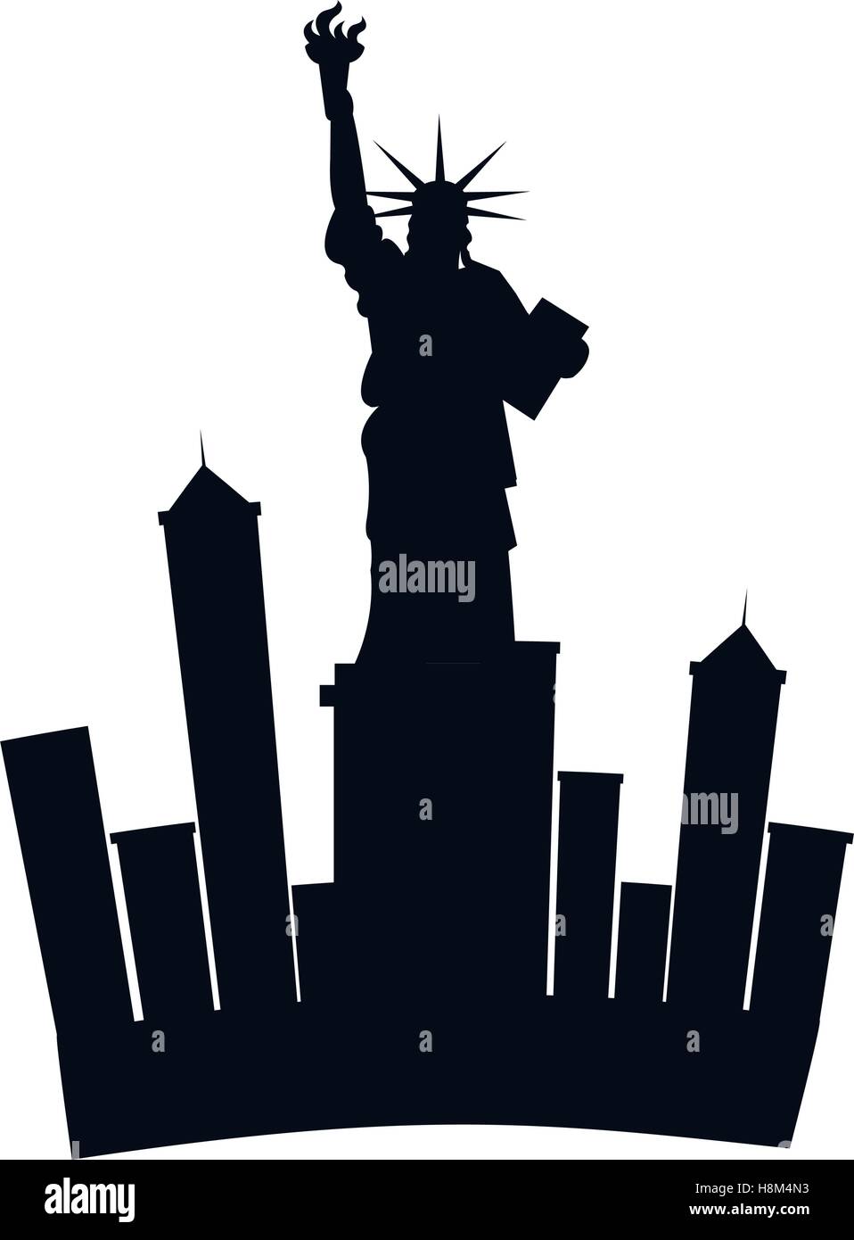liberty statue new york city vector illustration design Stock Vector ...