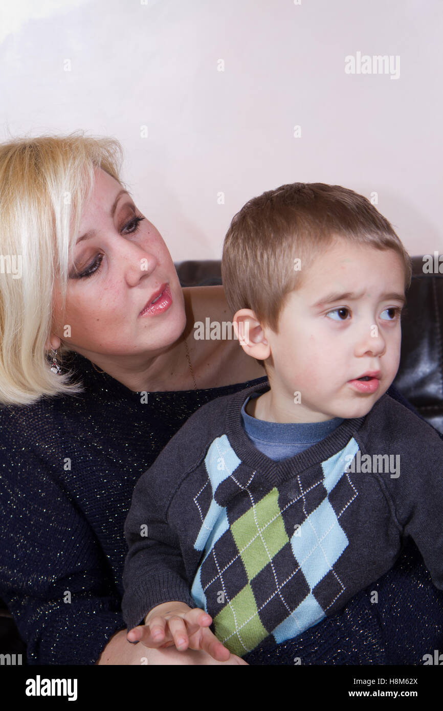 Mother Playing With Her Son Stock Photo Alamy