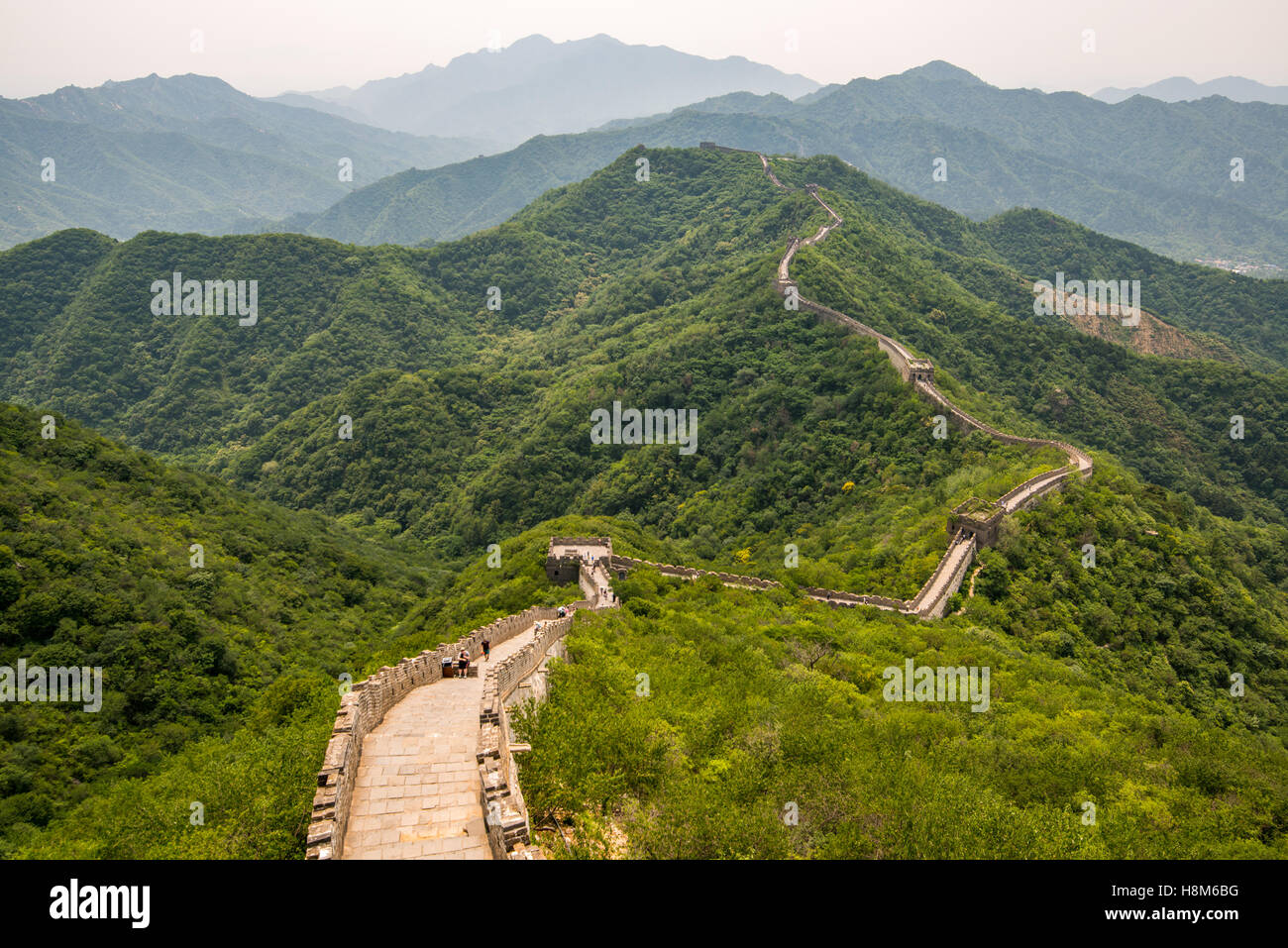 Mutianyu, China Landscape view of the Great Wall of China. The wall