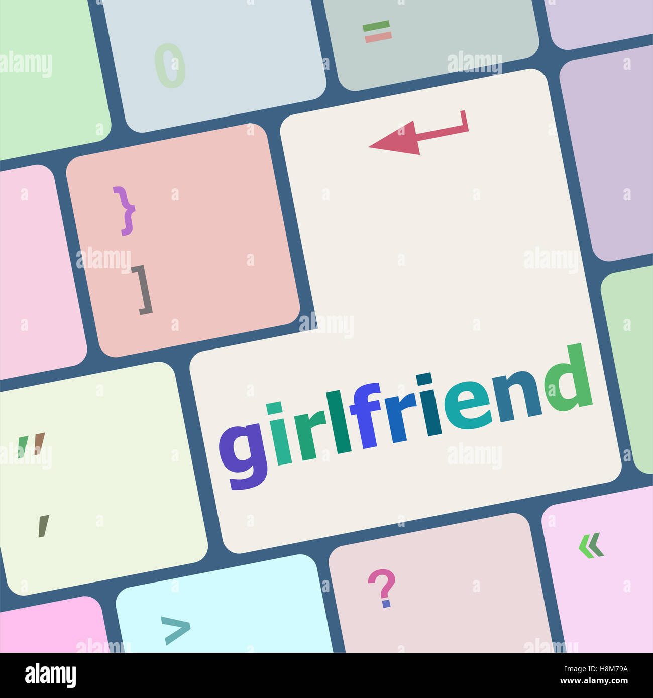 computer keyboard key button girlfriend keyboard key Stock Photo Alamy