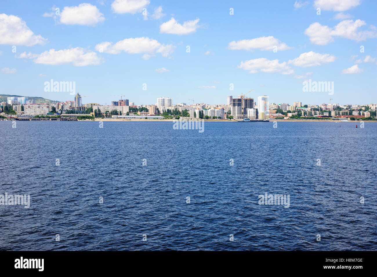 Saratov, Russia- June 28, 2016. Volga river embankment in Saratov town, Russia Stock Photo
