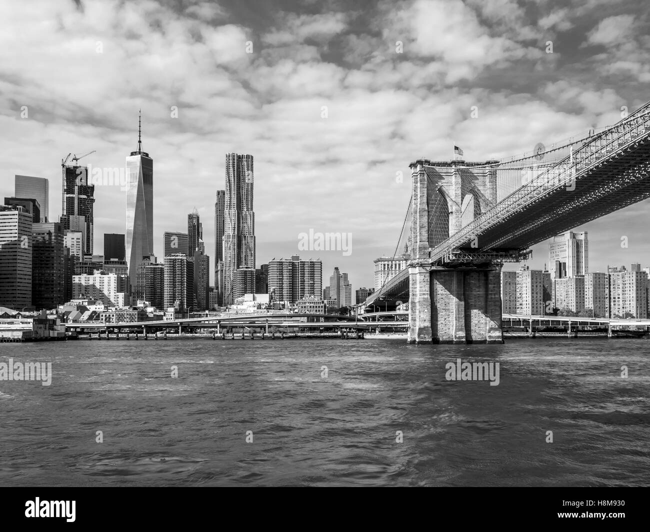 Brooklyn Bridge is a hybrid cablestayed/suspension bridge in New York