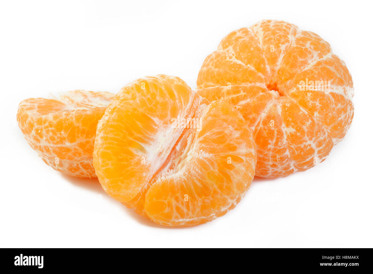 orange mandarin or tangerine fruit on white background Stock Photo