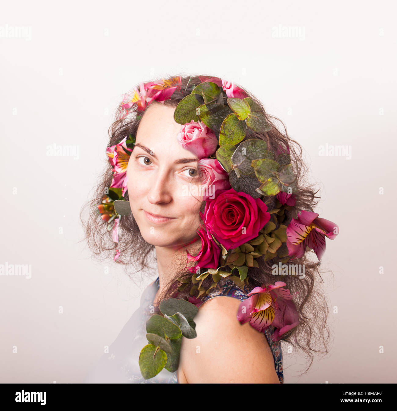 Double exposure portrait Stock Photo - Alamy