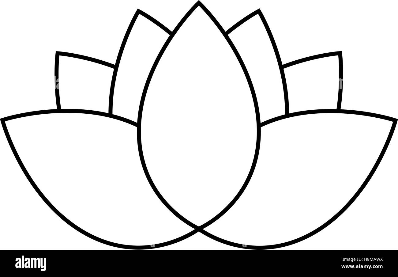 Lotus Flower Icon On A White Background In A Flat Style Stock Vector Image Art Alamy