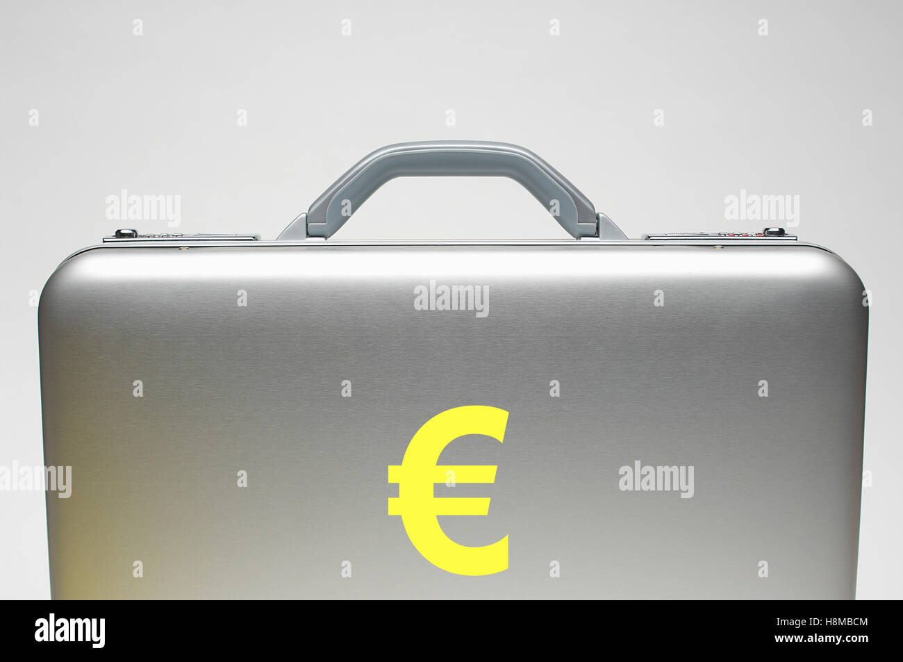 Euro briefcase Stock Photo