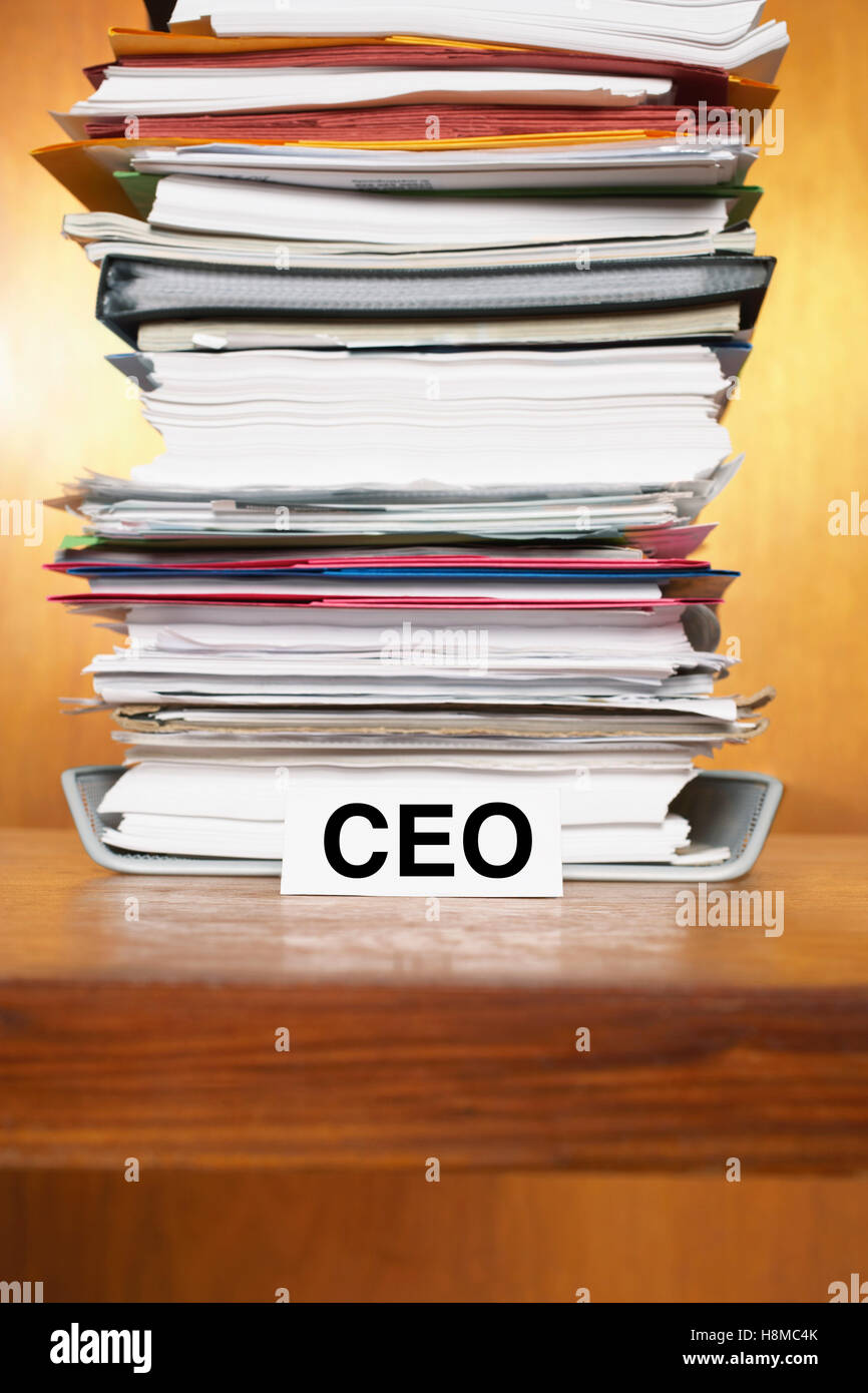 Overflowing Inbox of CEO Stock Photo