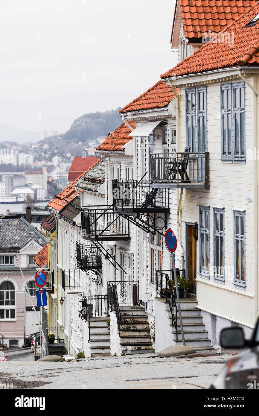 Street houses bergen norway hires stock