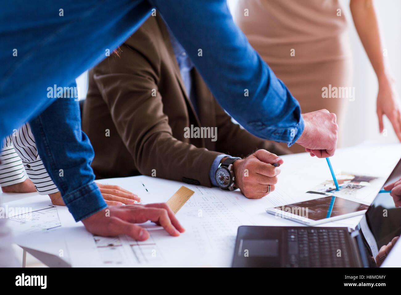 Men and women working in office Stock Photo