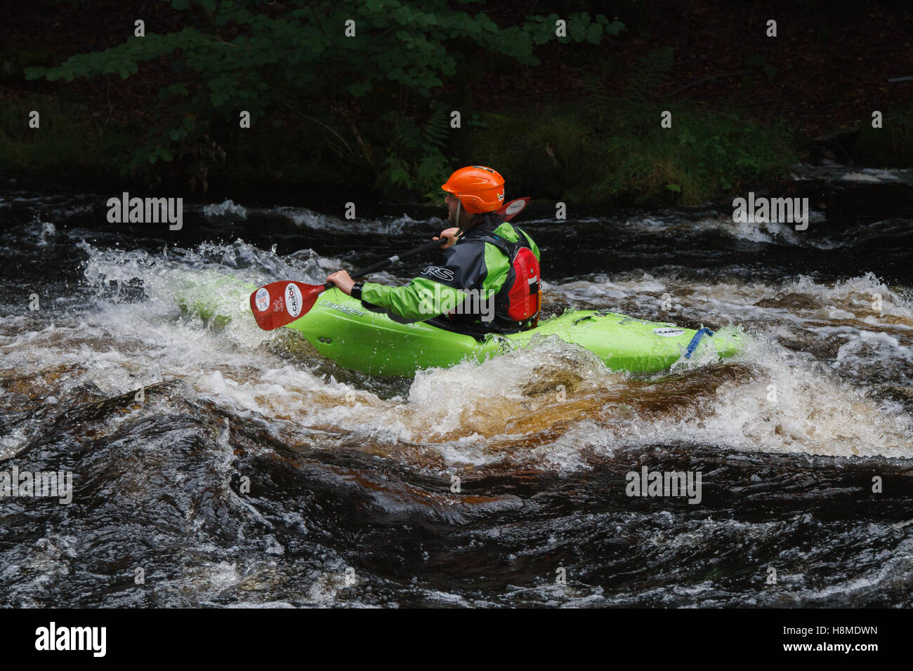 White water kayaking at the National White Water Centre on the River