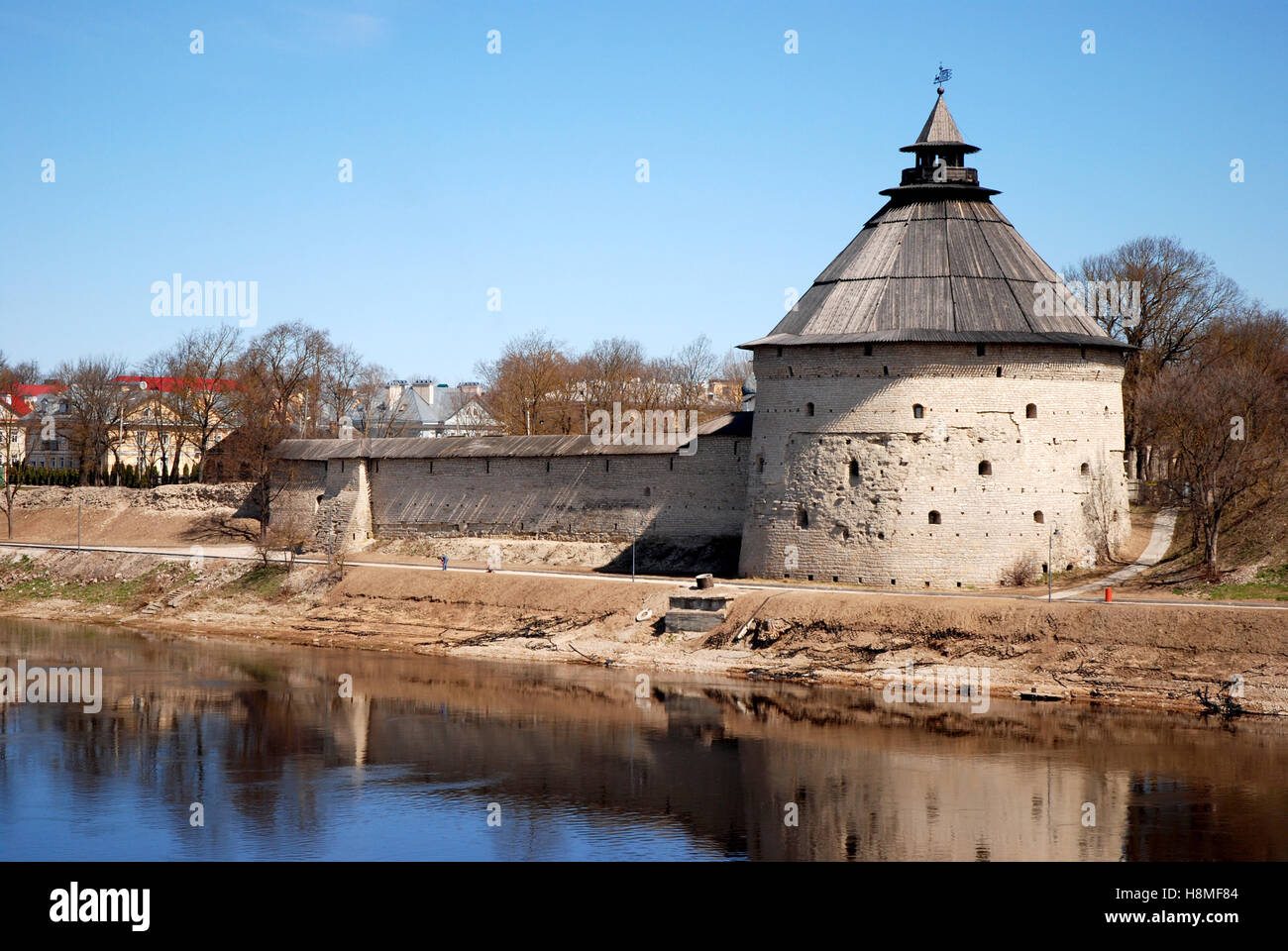 The old tower of Pskov Stock Photo