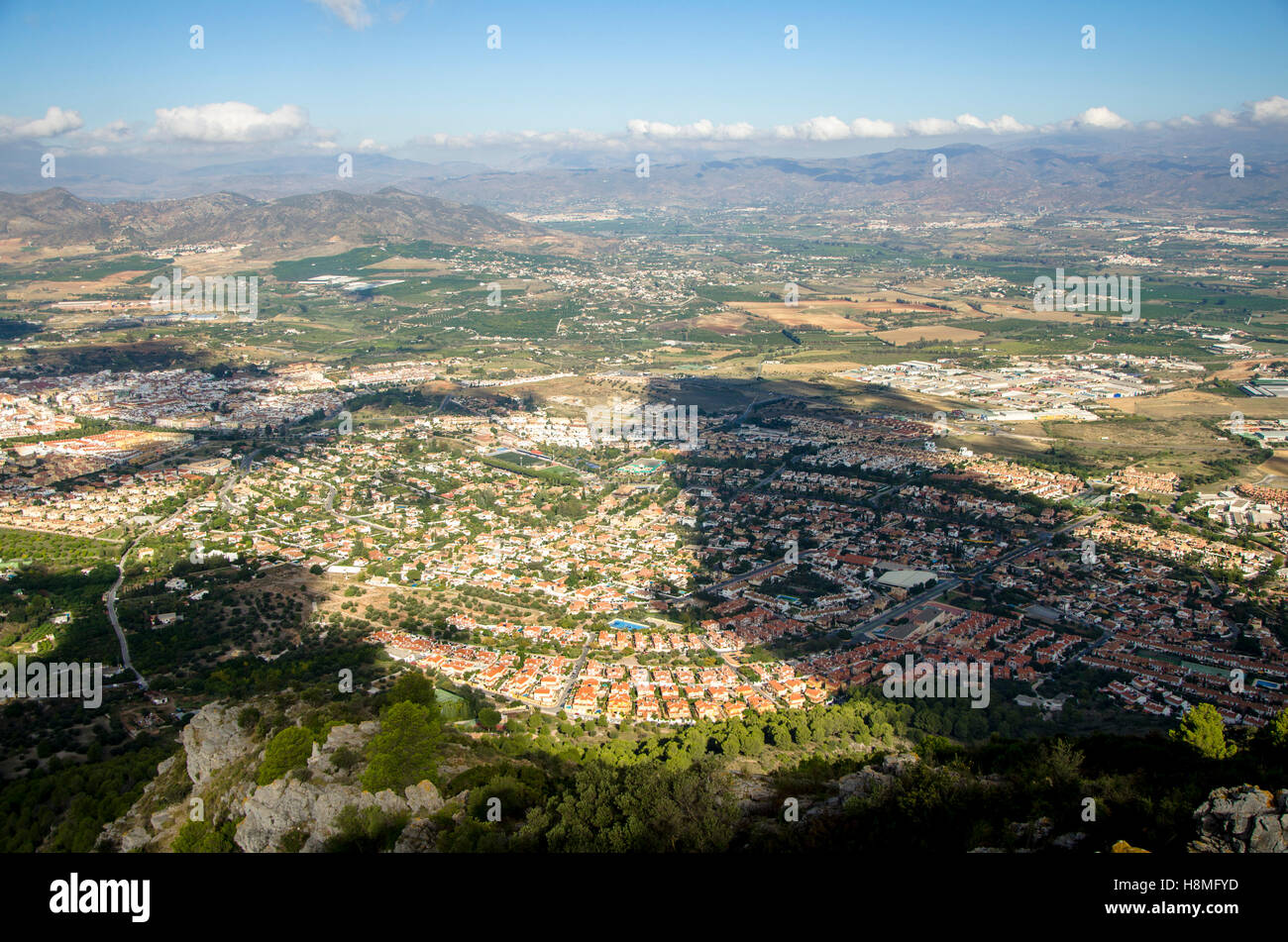 Aerial View Of Alhaurin De La Torre Village Town In Southern Spain Stock Photo Alamy