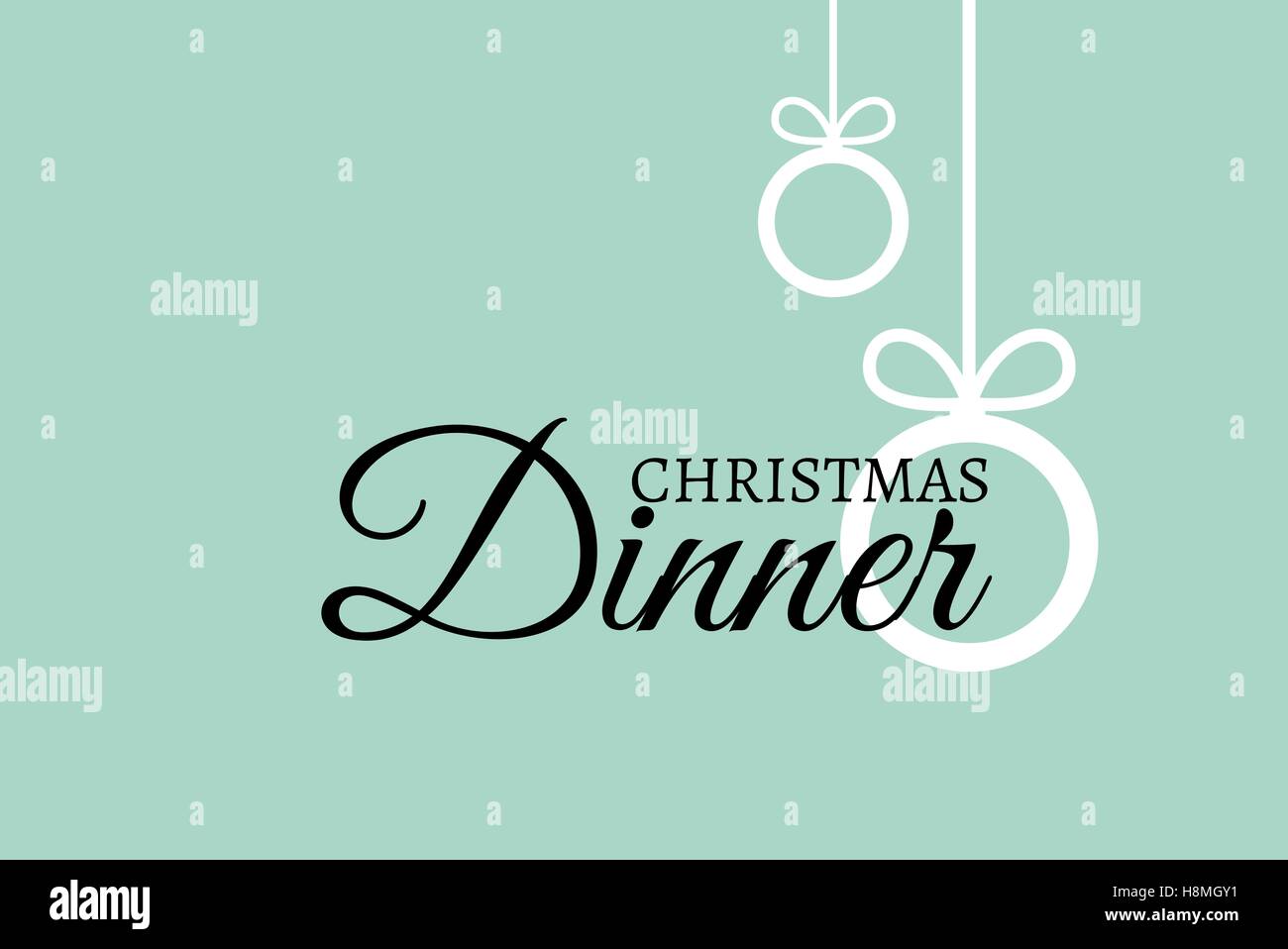 Christmas Message on BlueGreen Background Design Stock Photo