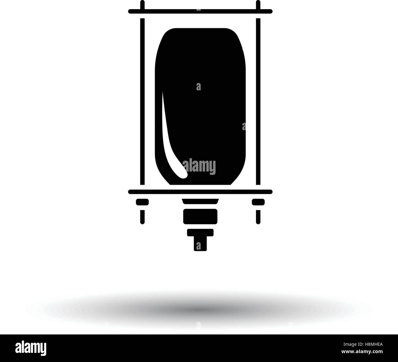 Drop counter icon. White background with shadow design. Vector ...