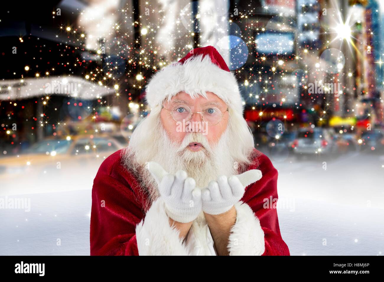 Portrait santa claus blowing kiss hi-res stock photography and images -  Alamy