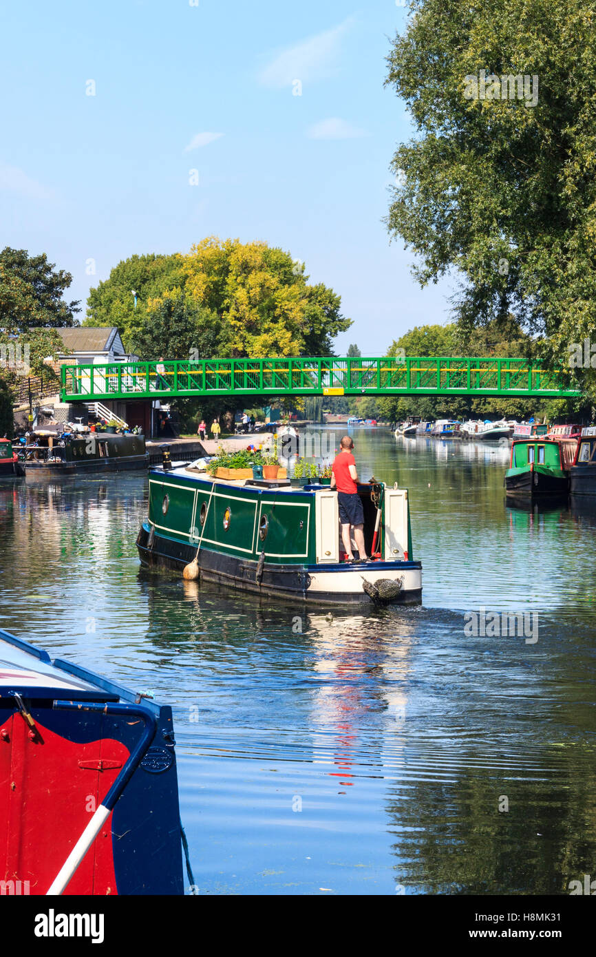 View of the River Lea, Upper Clapton, London, UK Stock Photo