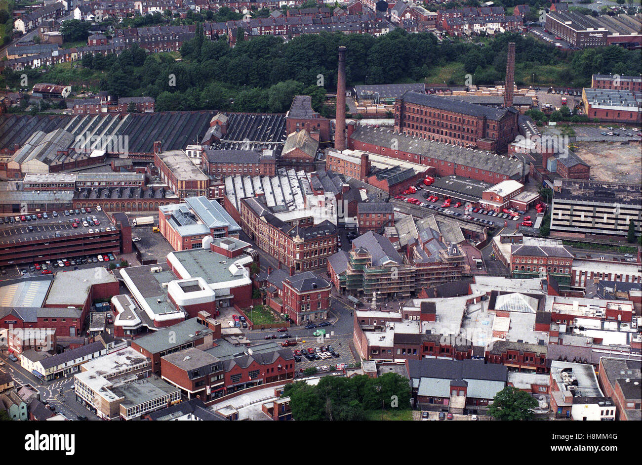 Aerial view of Kidderminster Town Centre and old carpet factories UK Stock  Photo - Alamy