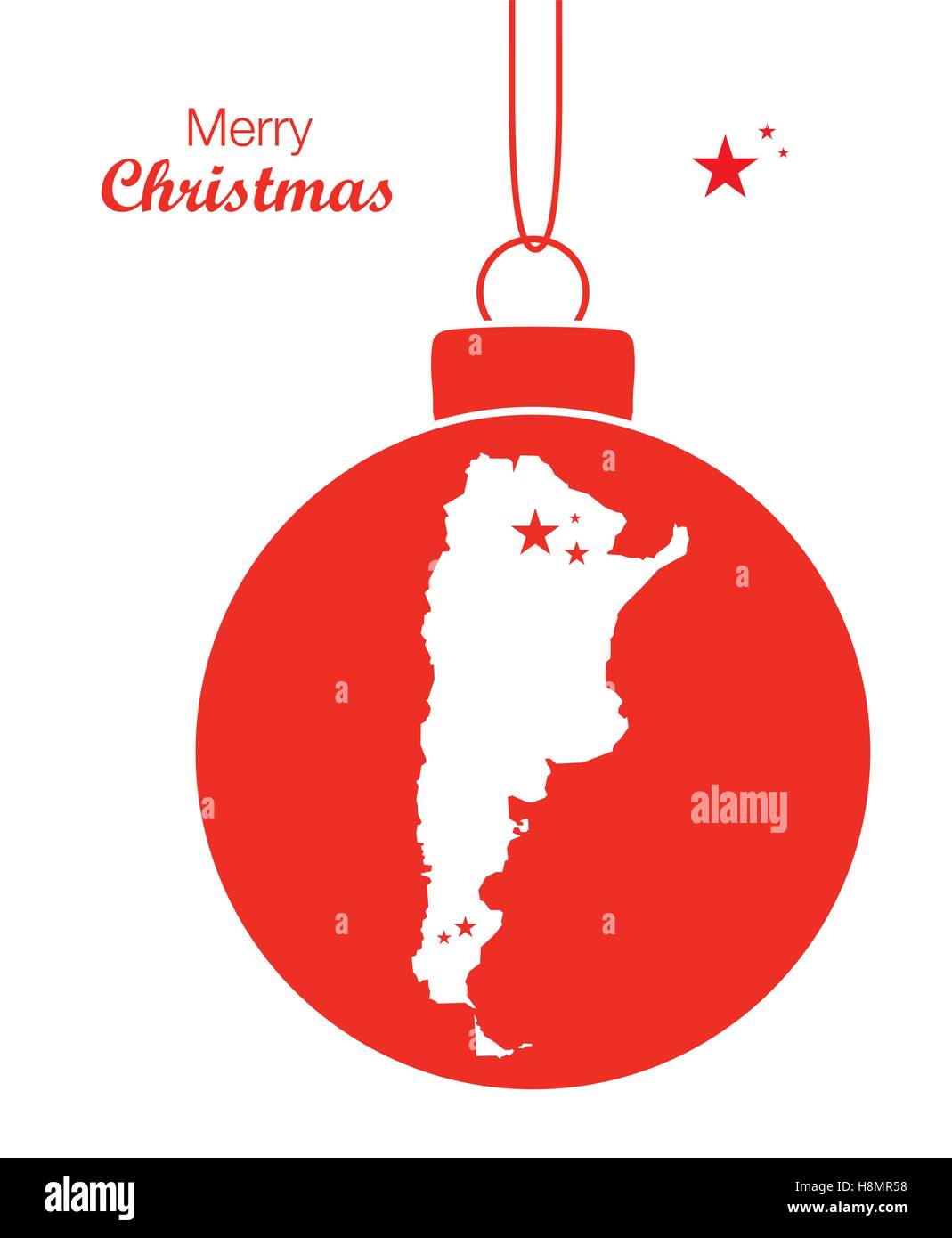 Isolated argentina map silhouette Stock Vector