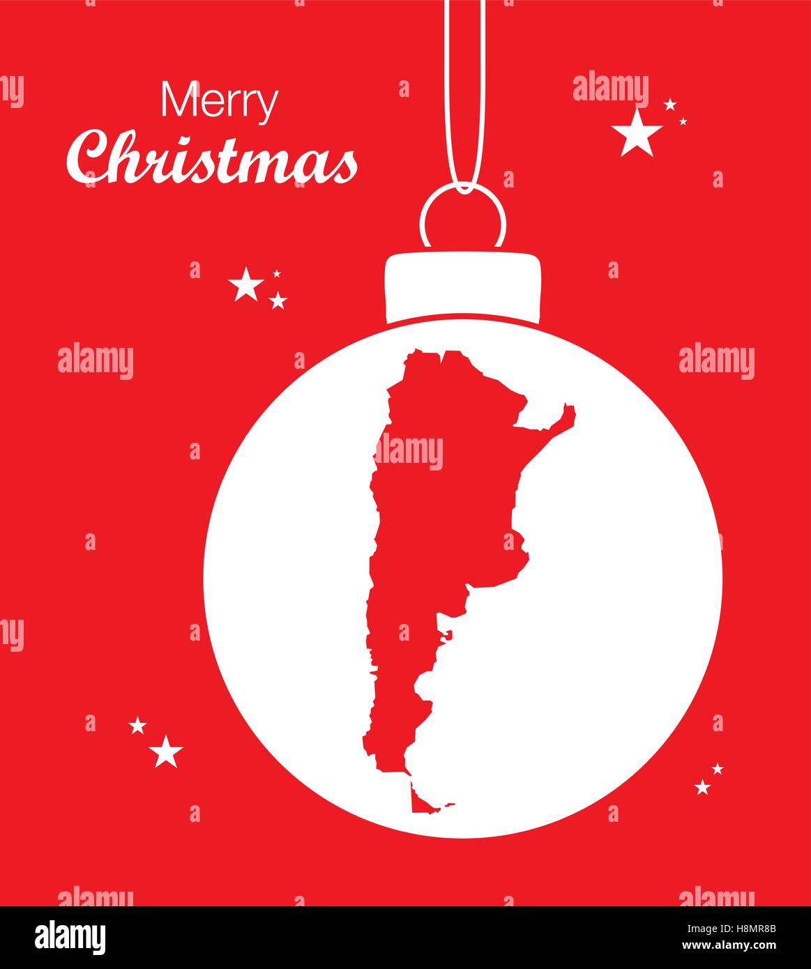 Isolated argentina map silhouette Stock Vector