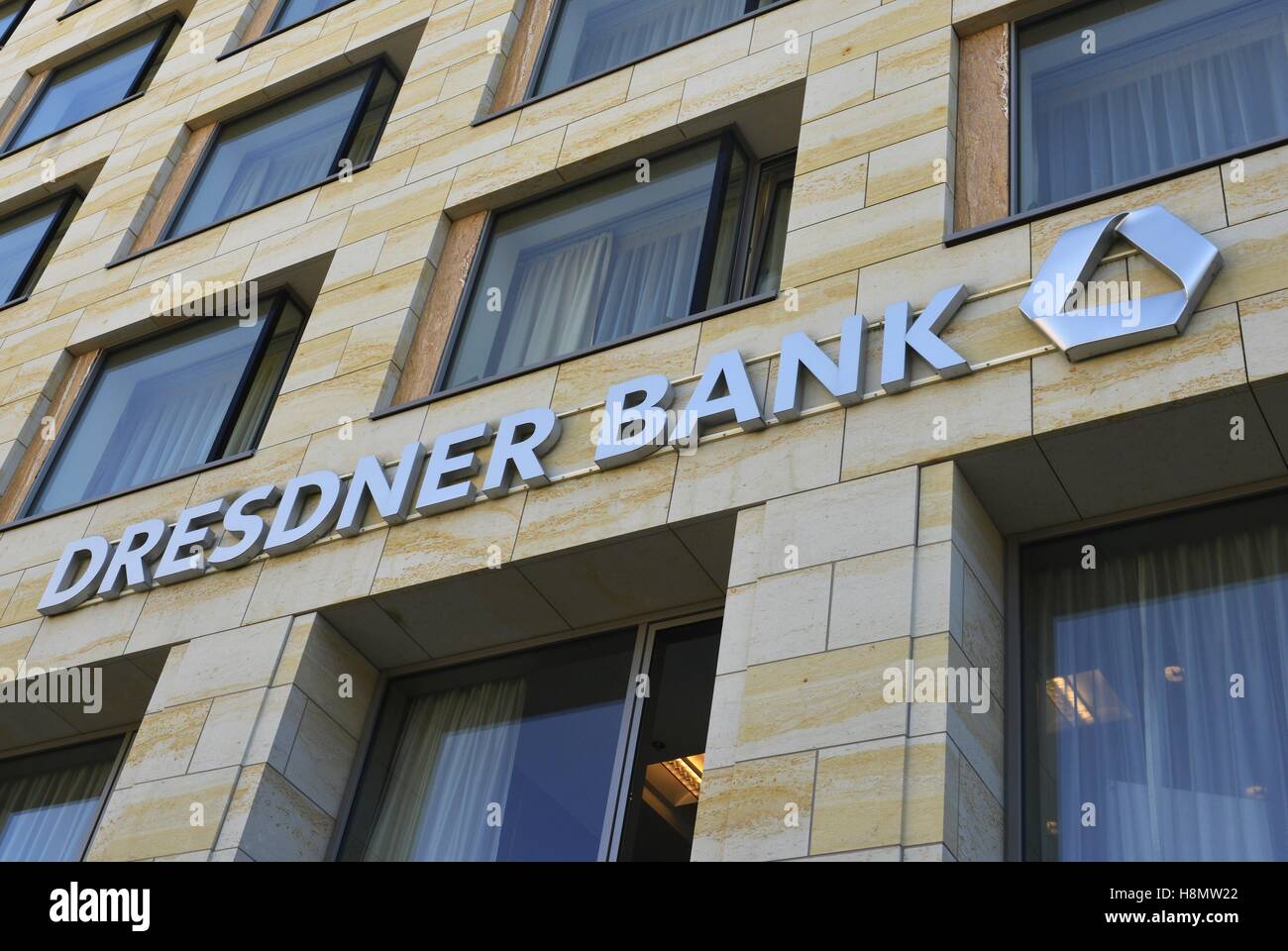 Logo Dresdner Bank in Dresden, Aug. 24,, 2016. | usage worldwide Stock Photo