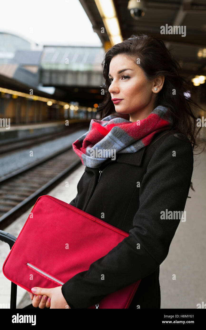 Waiting the train hi-res stock photography and images - Alamy