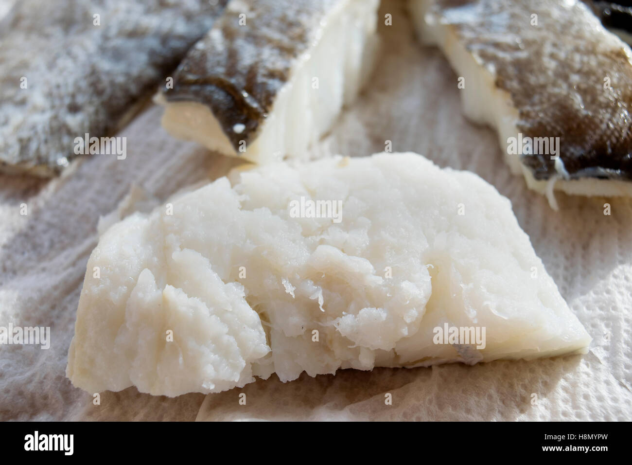 fillets of dried salted cod Stock Photo Alamy