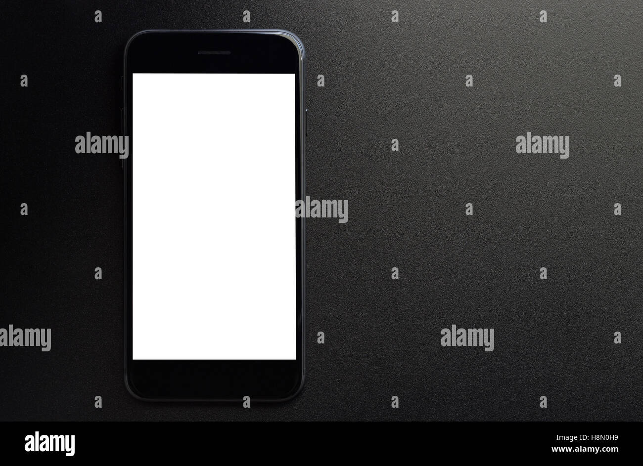 phone showing white screen on black background Stock Photo Alamy
