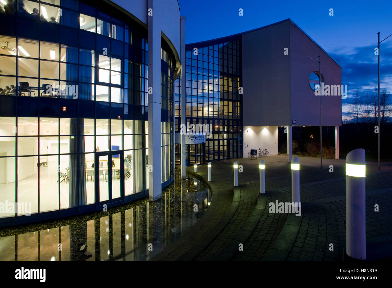 Germany,  Ruhr Area, Witten, main building of the private university Witten Herdecke. Stock Photo
