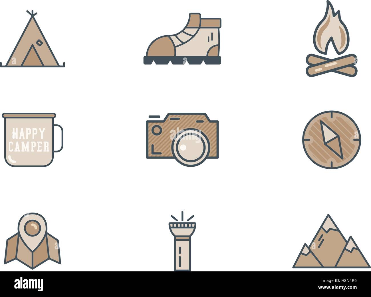 Campfire sites Stock Vector Images - Alamy