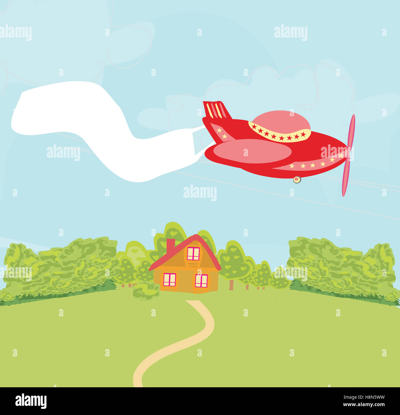 Landscape With Plane And Banner Stock Photo Alamy landscape-with-plane-and-banner-stock-photo-alamy