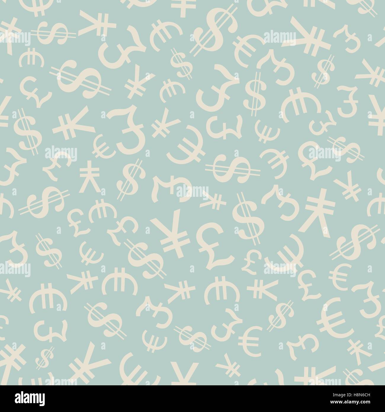 Currency Symbol Seamless pattern Stock Vector