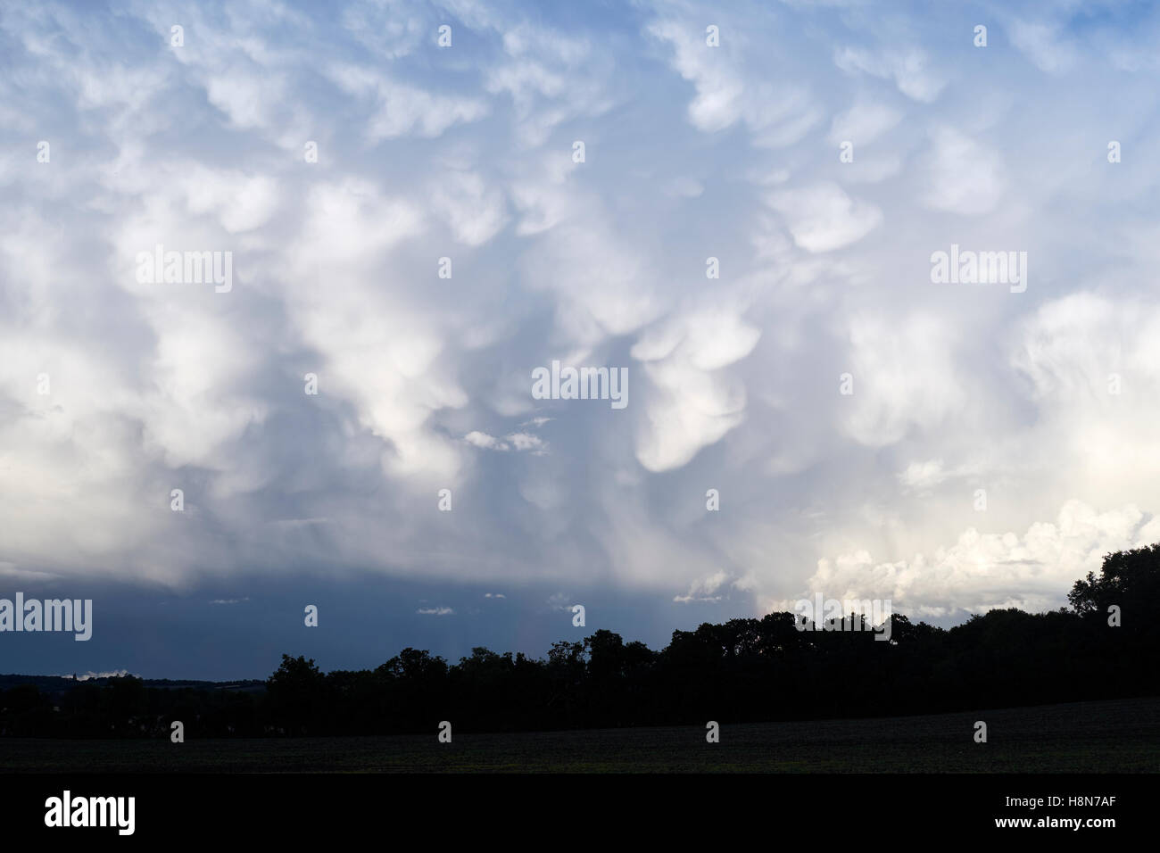 Storm clouds over the East of England, UK. Stock Photo
