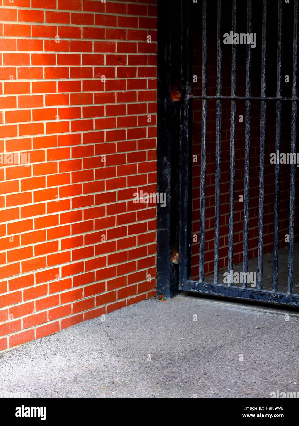 Soft shadow on orange wall Stock Photo