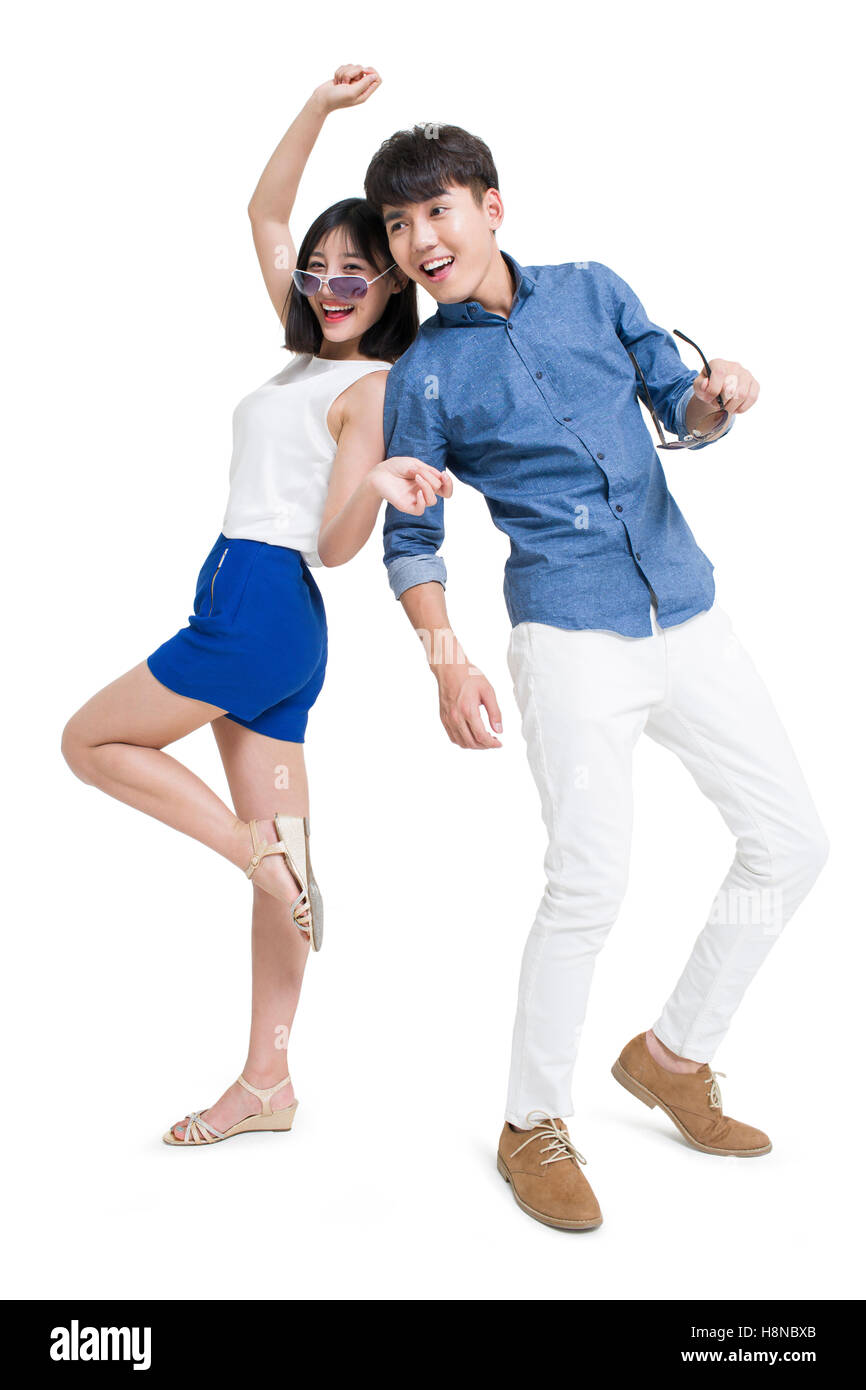 Happy young Chinese couple Stock Photo - Alamy